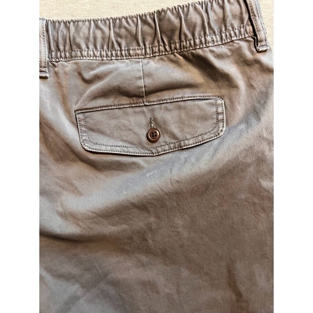 Lands End Mens Casual Pants Gray Pockets Flat Front Drawstring Stretch XXL 44-46 - Picture 5 of 9